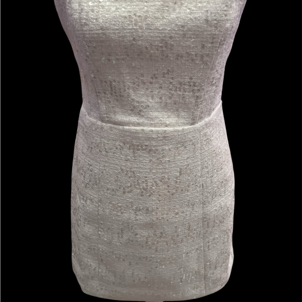 Astr White Strapless Sheath Cocktail Dress